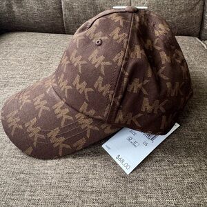 Michael Kors Brown Monogram Cap